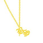 Seasons Kreation Initial Couple Name Necklace Gold plated name pendant Customized Jewelry Gifts for Women Girls with Chain (Gold) (Pack Of 1)