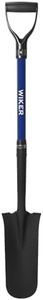 WIKER Spade Shovel,Sharp Shooter Shovel,Shovels for Digging,Planting,Trenching,Gardening,Drain Spade with Fiberglass Handle Heavy Duty,Blue,45 inches