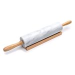 Fox Run 4050 Marble Rolling Pin and Base, White