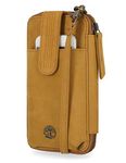 Timberland womens Wallet RFID Leather Crossbody Phone Bag, Wheat (Nubuck), One Size US