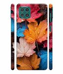 RINPAK Printed Hard Back Case Cover & Compatible for Samsung Galaxy F62 / Samsung Galaxy M62 | Autumn Leaves Wallpaper (Multicolor) - D1015