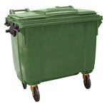 660 Litre Wheelie Bin - GREEN (4 Wheeled Bin)