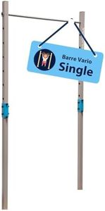 HUDORA Vario barre de gymnastique - barre réglable en hauteur à 7 positions pour enfants & adultes - extensible avec barre en acier inoxydable - barre de fitness robuste jusqu'à 120 kg