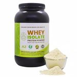 Sattvic Foods Certified Organic A2 Whey Protein Isolate (1 kg) Unflavoured, Unadulterated | Performance Grade Grass-Fed, Non-GMO, 22.5g of protein per serving | Dietary Supplement For Muscle Recovery