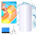 HONMOK 10cm x 2m Paddling Pool Repair Kit Waterproof TPU Tape Tenacious Self Adhesive Tape Puncture Repair Patch with Scissor Scraper for Inflatable Pool Spas Airbed Boat Tent Swimming Ring Water Bed