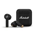 Marshall Minor Iv Wireless in Ear Earbuds with 30+ Hours of Playtime, Water-Resistant, Wireless Charging- Black