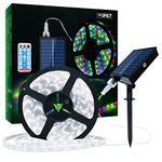 Solar LED Strip Lights Outdoor, 16.4ft/5m 280 LEDs LED Strip Waterproof, Cool White LED Lights, Rope Lights for Garden Trees Christmas Holiday Party Decor