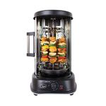 Quest 34020 Electric Rotisserie Grill/Cooks Kebabs, Skewers and Roasts / 60 Minute Timer/Sliding Glass Door/Auto Shut-Off / 1500 W