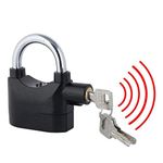 TRIDEO Security Alarm Lock System | Waterproof Black Anti-Theft Siren 110DBA Alarm Anti potong Padlock for Universal Use | Bicycle| Bike | Door Window | Battery Thickened Shackle Lock