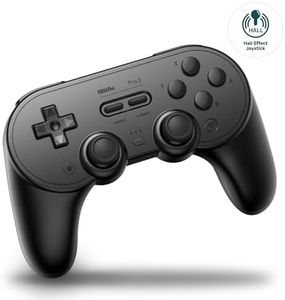 8Bitdo Pro 2 Bluetooth Controller for Switch, Hall Effect Joystick Update, Wireless Gaming Controller for Switch, PC, Android, and Steam Deck & Apple (Black Edition)