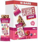 Perfect Bar Mini, PB&J Protein Bar, Protein Snack, Snack Bar, Gluten Free, Soy Free, Non GMO, No Sugar Alcohols, 1.5 Ounce Bar, 18 Count