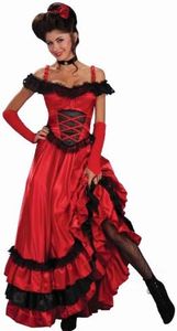 Forum Novelties Women's Saloon Sweetie Costume, Red, Standard