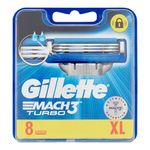 Gillette MACH3 Turbo blades for men's razors, 8 pieces