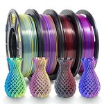 iSANMATE PLA 3D Printer Filament, PLA Filament 1.75mm Bundle Dual Color Filament Silk PLA, Dimensional Accuracy +/- 0.02 mm, 250g x 4 Pack