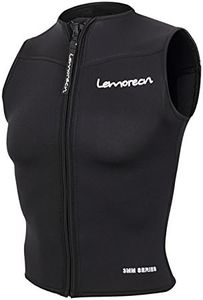 Lemorecn Men Wetsuits Top Premium Neoprene 3mm Zipper Diving Vest (2095,2XL)