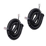 Telephone Cord 2pcs, Phone Cord, Handset Cable Cord, Landline Phone Handset Cable Cord RJ9 4P4C 3m/10Ft (Black 2 Pack)