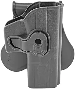 BOOMSTICK Glock Swivel Paddle Holster, Tactical Right-Hand Quick Draw, 360° Adjustable, Fits Models 17, 22, 23, 31, 32, 34, 35, Lightweight, Black