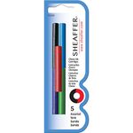 Sheaffer Skrip Ink Cartridges, Black/Blue/Red/Green/Purple, 1 Pack of 5 Cartridges,