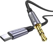 MOSWAG USB C to 3.5mm Audio Aux Jack cable 3.28FT/1M, USB Type C to 3.5mm Headphone Stereo Cord Car Compatible with Samsung Galaxy S23 S22 Google Pixel 6/7 iPad Pro 2020