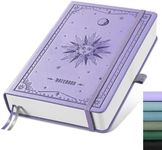 EMSHOI Blank Notebook Journal - 320 Pages, 100gsm Thick Paper, A5 Hardcover Leather, Art Sketchbook for Drawing, Unlined, Plain Sketch Book for Women Men Work Writing, 5.75 x 8.38, Light Purple