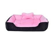 slatters be royal store Reversible Dual Ultra Soft Velvet Luxury Pink Black Sofa Bed Pet Bed|Dog Bed|Cat Bed|Puppies Puppy Bed|Rabbit Bed, 4Xl