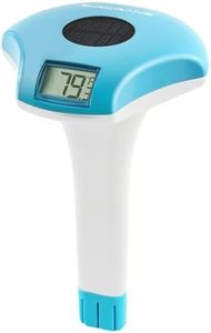 Circrane Solar Digital Pool & Spa Thermometer, Weather Resistant Floating Thermometer, IPX-8 Water Proof, 10s Measuring Cycle, Solar Powered with 270 Days Battery Life, Blue