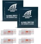 EZ Pass/I-Pass/Toll Tag Clear Tape Mounting Kit, Bullshark Bond 4 Sets (8 Strips) Double Sided Adhesive Scotch Strips with Velcro Strips, Alien Tape Grip with Alcohol Prep Pad, EZ Pass Holder