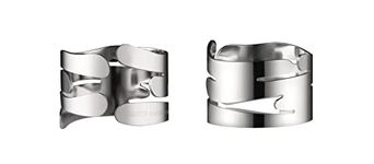 Alessi Barkring BM17S2 - Set of Two Design Napkin Holders with Nature Inspired Decoration, in 18/10 Stainless Steel