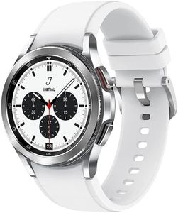 SAMSUNG Galaxy Watch 4 Classic 42mm Smartwatch w/Bonus Band (Black), ECG Monitor Tracker for Health, Fitness, Running, Sleep Cycles, GPS Fall Detection & Bluetooth, US Version, Silver