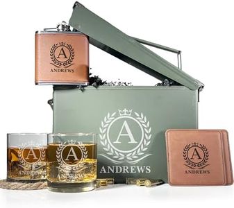 Personalized Ammo Box For Men - Custom Ammo Can Gift Set - Authentic Grade 1 Military Ammo Box Gift For Dad - Birthday Gift For Dad And Husband - Father’s Day Gift For Him - 30 Caliber