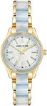 Anne Klein Women's Japanese Quartz Dress Watch with Plastic Strap, Blue, 12 (Model: AK/3212LBGB)