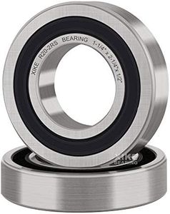 XiKe 2 Pcs R20-2RS Double Rubber Seal Bearings 1-1/4" x 2-1/4" x 1/2", Pre-Lubricated and Stable Performance and Cost Effective, Deep Groove Ball Bearings.…