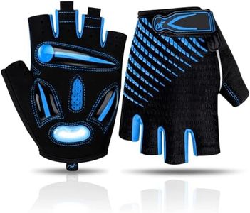 BIKINGMOREOK Cycling Gloves Bike Gloves for Men Women,Breathable Bicycle Gloves,5MM Gel Pads Mountain Bike Gloves,Non-Slip DH Road MTB Biking Gloves for Cycling,Workout Sports-Blue-M