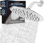 SparkPod 9.5 Inch Large Rain Shower Head - Luxury Rainfall Shower Head - Full Body Coverage with Anti-Clog Silicone Nozzles - No Hassle, Easy Install Low Pressure Showerhead (1/2 NPT, Chrome)