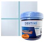 DESTINE® Tile Grout (16 COLOURS) (250 Grams), Waterproof, Ready-To-Mix Cement Base Tile Grout Powder, Crack Filler, Mosaic Art Grout, Tiles Grout (Sky Blue)