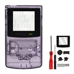 OSTENT Full Housing Shell Case Cover Replacement Compatible for Nintendo GBC Gameboy Color Console Color Clear Purple