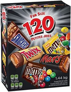 MARS Variety, Halloween Chocolate Candy Bars, Assorted Fun Size Bars, Bulk Box, 120 Count