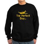 CafePress Airplane Flying Sweatshirt (Dark) Classic Crew Neck Sweatshirt Black