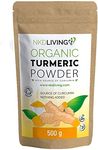 NKD Living 500g Pure Organic Turmeric Powder, Soil Association Organic Certified, High Levels of Curcumin