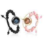 TOTWOO Long Distance Touch Bracelets for Couples, Vibration & Light up for Love Couples Bracelets | Long Distance Relationship Gifts for Girlfriend Bluetooth Pairing Jewelry