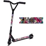 Pro Stunt Scooter, 360 Degree Spin Handlebar Trick Scooter Street Stunt Scooters Freestyle Stunt Scooters with ABEC-9 Bearings for Boys Girls Teens Age 6+ (Graffiti)