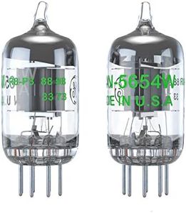 Fosi Audio 7-Pin 5654W Vacuum Tubes for Tube Amplifier Preamplifier- Replace 6AK5 6J1 6J2 6J1P EF95 Fully Matched Pairing Tubes 2PCS