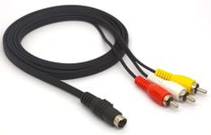 DARAHS 4 Pin S-Video Male to 3 RCA| S Video Cable Male to Male| Gold Plated Connector |Extension Adapter Cable | for DVD player, Cable Box Transfer Video to TV or Monitor Connection Cable |2meter