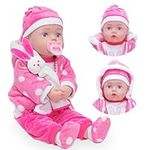 Molly Dolly Cutie Baby Doll & Bunny Comforter - Large 21" Lifelike Dolls For Girls Age 1 Up - Includes Dummy & Baby Sounds - Soft Bodied Toy Baby Doll - Dolls For 1 2 3 Year Old Girls