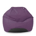 rucomfy Beanbags Kids Classic Cotton Bean Bag. Home or Bed Room Chair. Durable & Comfortable. Machine Washable - 65 x 85cm (Purple)