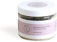 Body Scrub, Natural Skincare Lavender Salt Scrub, Moisturizing Skin Care, 10 oz Pampering Lavender Body Scrub, All Natural, Vegan, Non GMO, Handmade by Lizush.