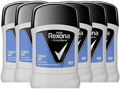 Rexona Desodorante Stick Antitranspirante para hombre Cobalt Dry 50ml - Pack de 6