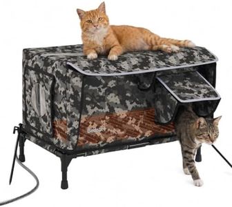 Bedsure ReflexHeat™ Heated Feral Weatherproof Outdoor Cat House Shelter