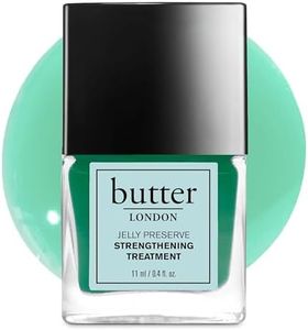 butter LONDON Nail Strengthener for Damaged Nails, Jelly Preserve (Bramley Apple) - Teal Translucent Finish Nail Polish Strengthens, Nourishes & Rejuvenates Dry Nail Beds & Roots - Nail Care Products