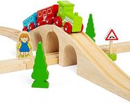 Bigjigs Rail, Figure of Eight Train Set, Wooden Toys, Award-Winning Wooden Toys for 3 4 5 6 Year Olds, Train Toy, Wooden Train Track, Traditional Train Set